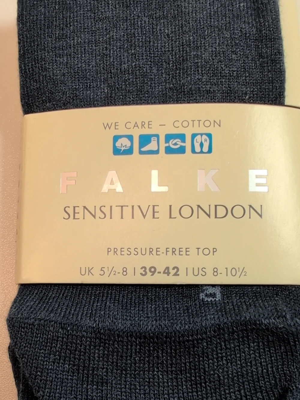Falke Womens Sensitive London Socks Navy Mel 39-42 (8-10.5 US) 46472 NEW!